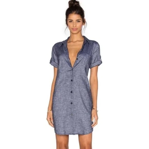 Theory Linen Knee Length Dress - Picture 1 of 6